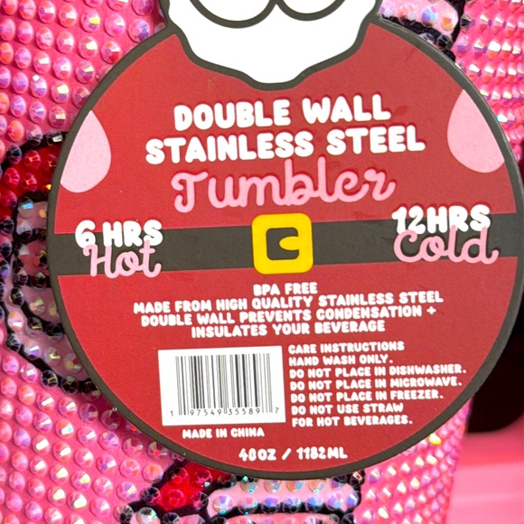 Pink Diamond Santa Tumbler - Picture 4 of 4